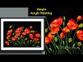 How to paint flowers with acrylics for beginners | Step by Step Easy painting tutorial