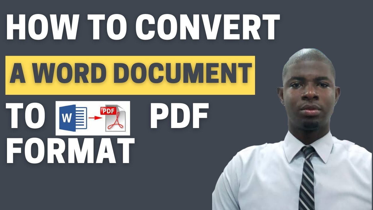 How To Convert Word Document To PDF Format - YouTube