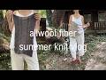 summer knitting vlog | weekend at the lake, market bag, purl soho dish towel
