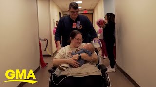 Baby born at 1lb 7.5oz goes home after seven months in NICU