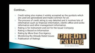 Financial Services Meaning characteristics and objectives of credit rating