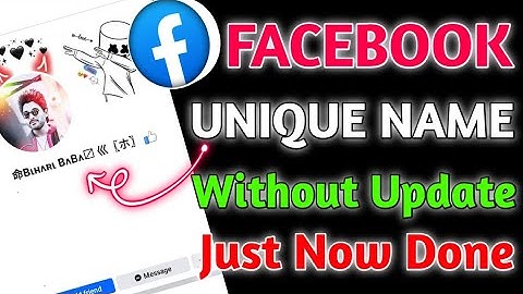 Facebook unique name without update 2024 Fb Stylish name I