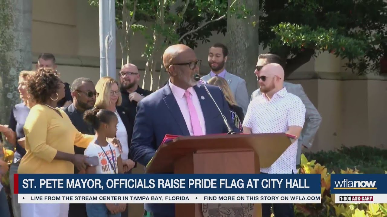 St. Pete kicks off LGBTQ Pride month with flag raising ceremony - YouTube