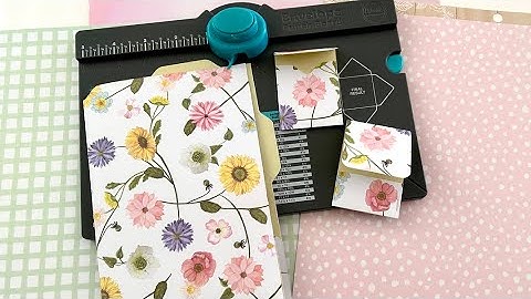 12x12 Paper | Large File Tab Folio Folder Set /Journal Cover | WRMK Envelope Punchboard | TUTORIAL