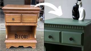 Saving this Outdated Nightstand from the Landfill with Dwil Wood Furniture Paint!