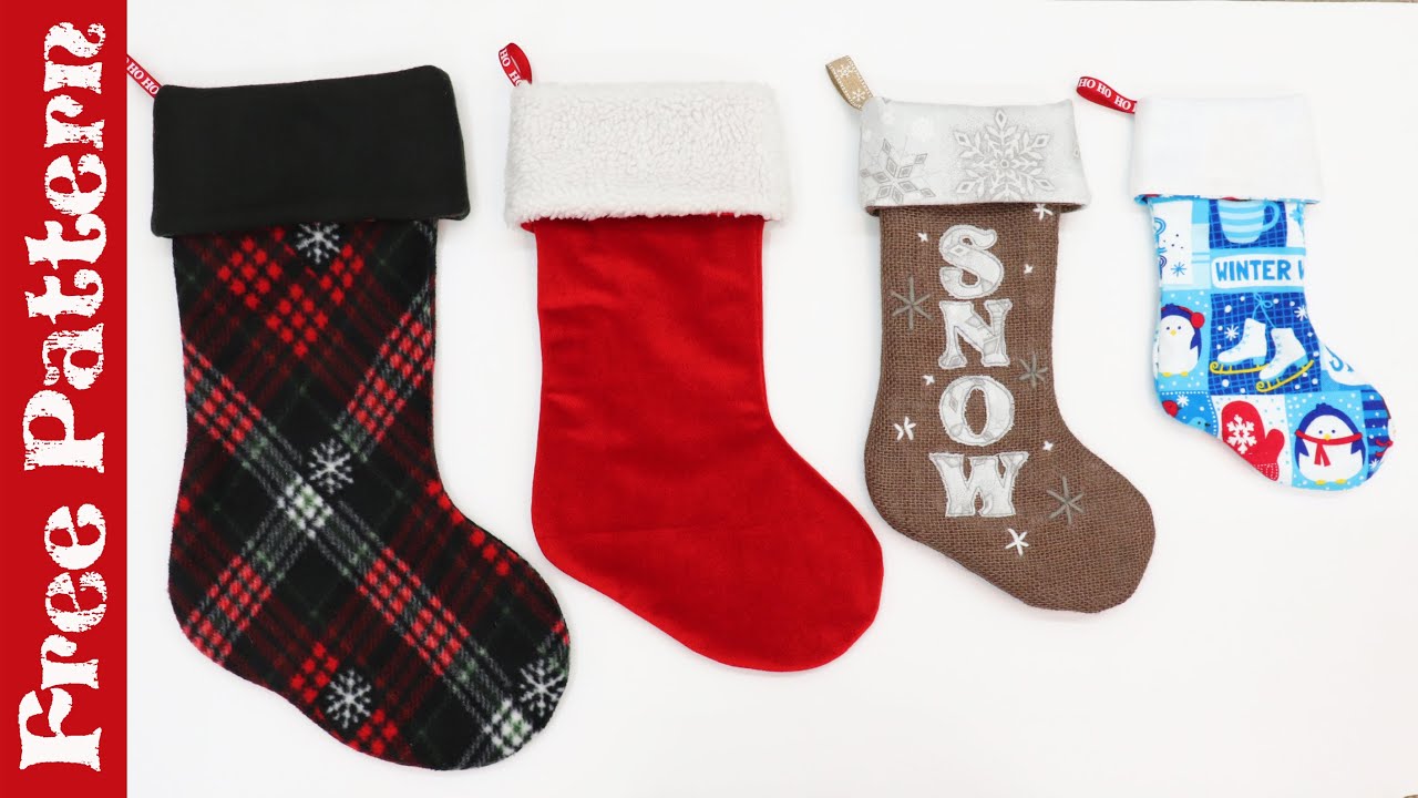 Sew a 15 Minute EASY CHRISTMAS STOCKING - Detailed Instructions