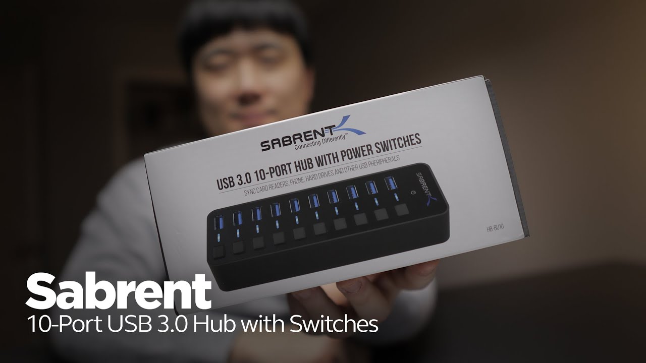 Sabrent 10-Port USB 3.0 Hub with Switches - So Useful! 