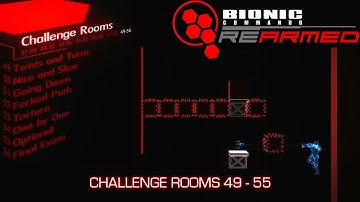 Bionic Commando Rearmed - Challenge Rooms 49 - 55 Guide (Annotated)