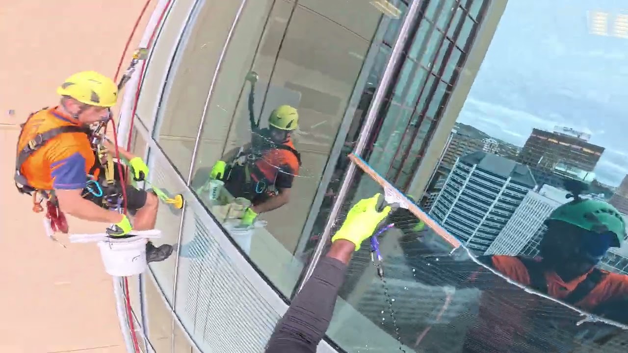 rope access high rise window Cleaning Wellington New Zealand 🇳🇿