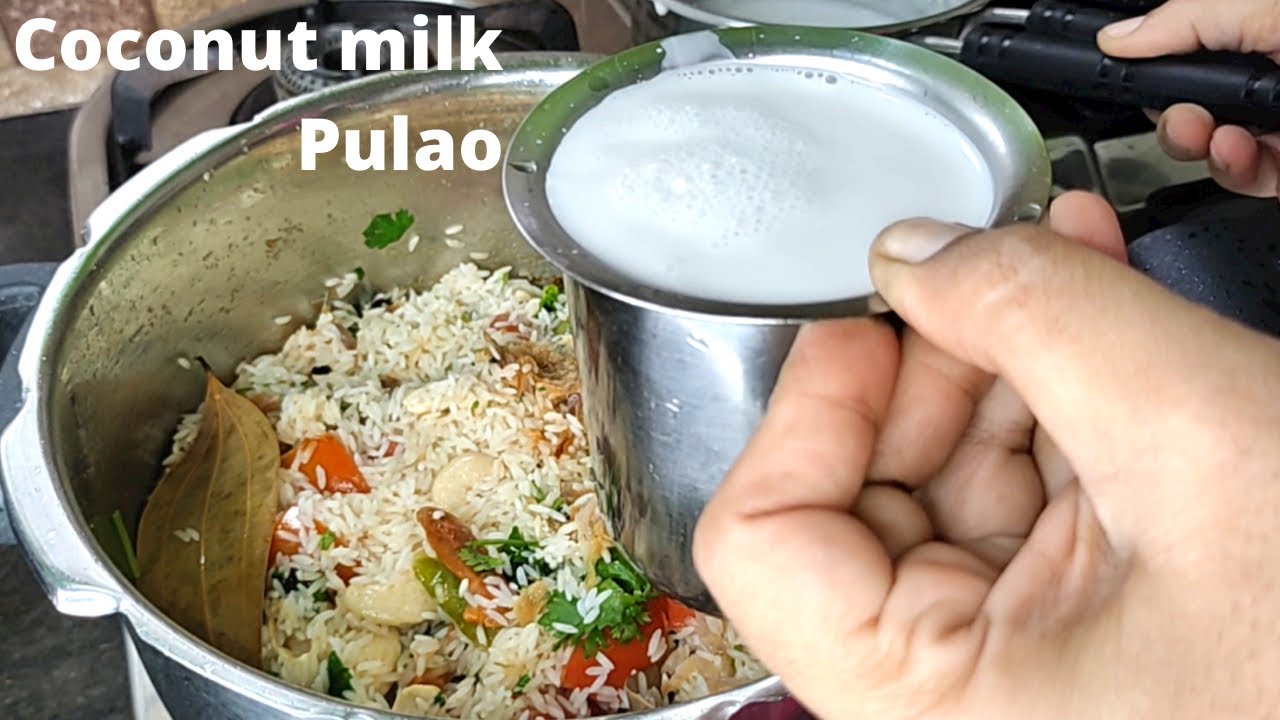 కొబ్బరిపాలతో కమ్మగా ఇలా పులావ్ చేస్కోండి రుచితో పాటు ఆరోగ్యంకూడా|Coconut milk Pulao recipe in Telugu