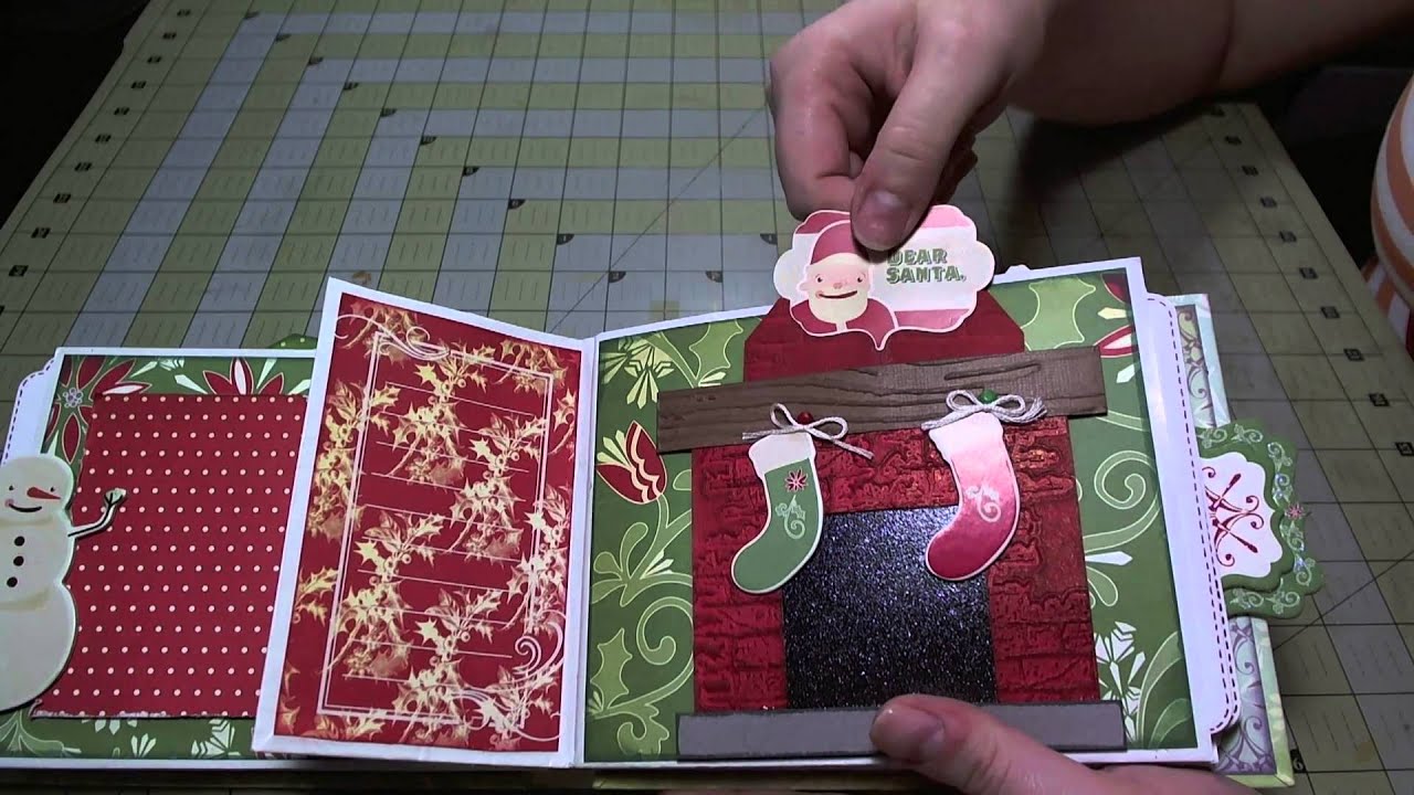 Scrapbook Mini Album: Snow Days Paper Bag Album scrapbooking tarjetas
