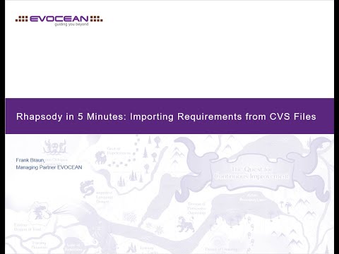 [IBM Rhapsody] - Importing [UML]-Elements from CSV Files