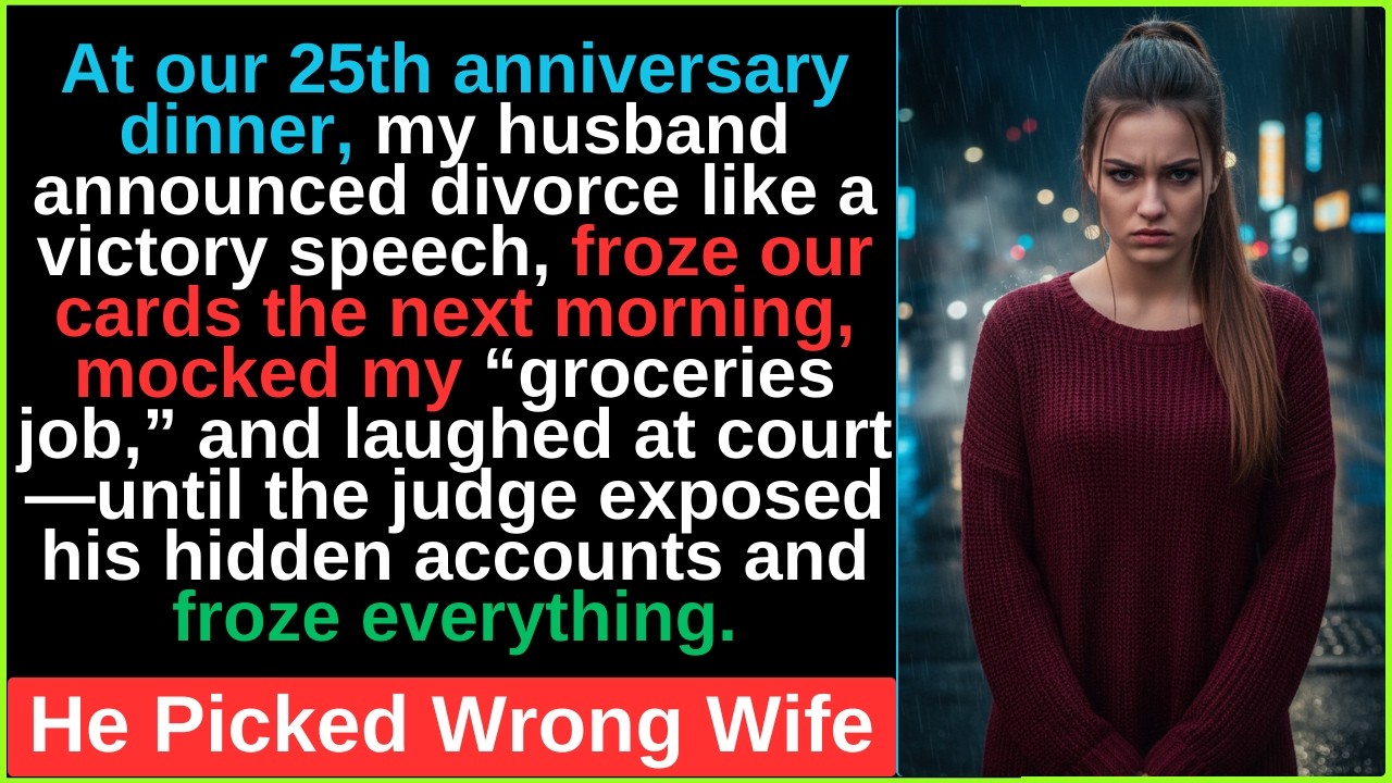 AT OUR 25TH ANNIVERSARY DINNER, MY HUSBAND ANNOUNCED “I’M FILING FOR DIVORCE