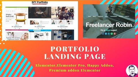 elementor portfolio landing page bangla tutorial | elementor | happy addon | premium addon | cmbd-66