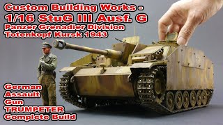 1/16 German Sturmgeschutz StuG III Ausf. G Totenkopf Kursk Trumpeter Custom Complete Build Schurzen