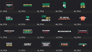 Minimal Titles Pack - After Effects Template