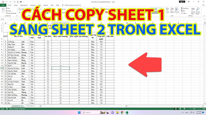 Hướng dẫn copy sheet trong excel