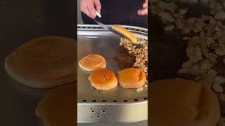 DId I over cook this Thick Cheeseburger? #griddle #recipe