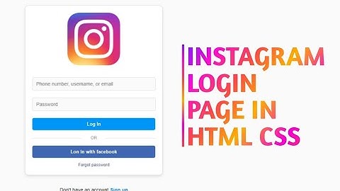 🌟 Create an Instagram Login Page Using HTML & CSS Only 💻