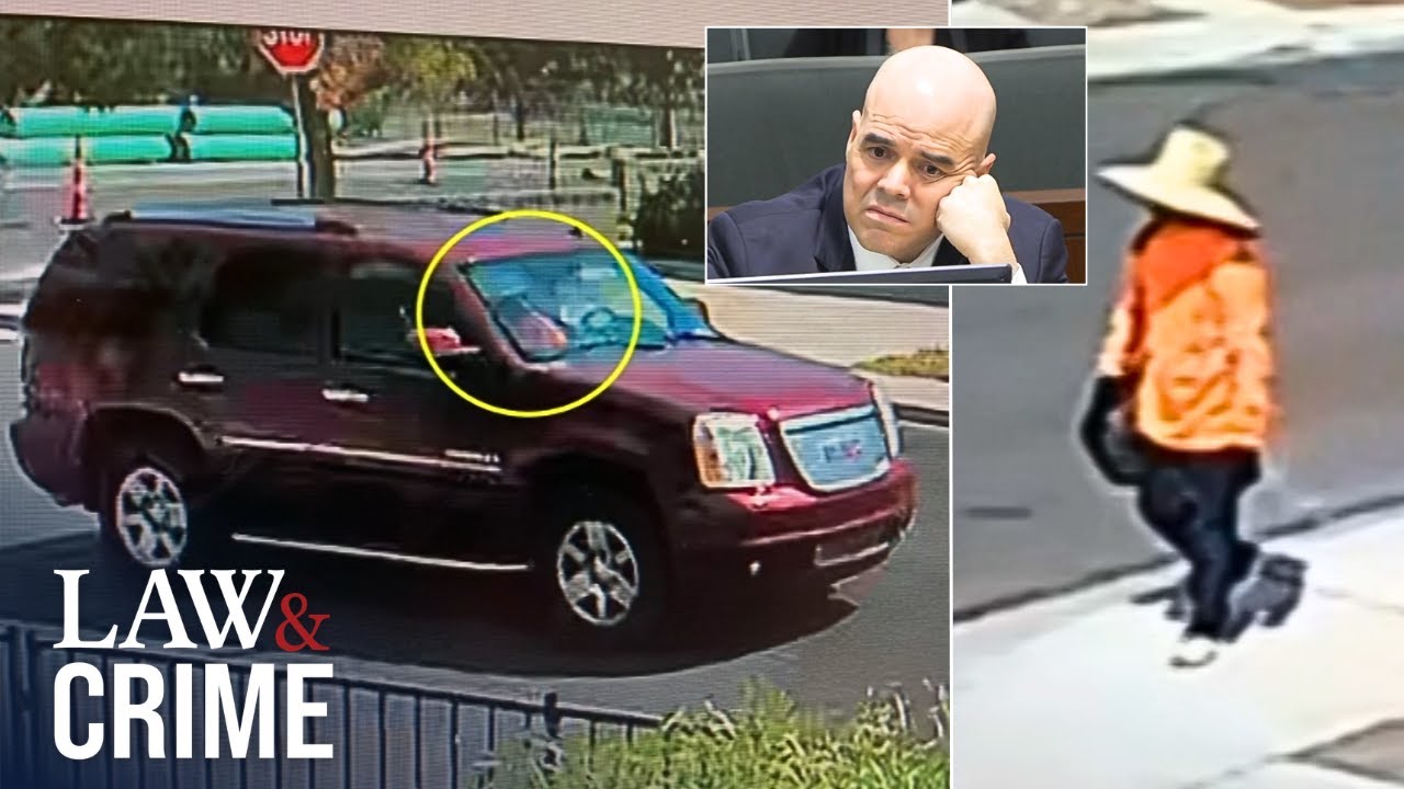 Видео с камер видеонаблюдения показывает шаги предполагаемого убийцы перед тем, как он нанес ноже...