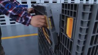 How to use the large foldable pallet boxes for the Automobile industry