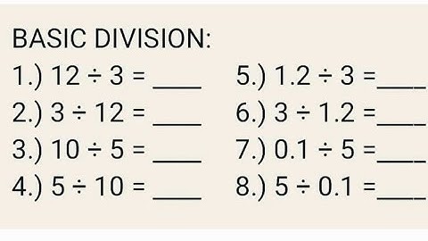 Basic Division for Children and Adult [How to Divide whole numbers and decimal numbers]
