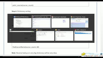MODULE 8: PYTHON DICTIONARY