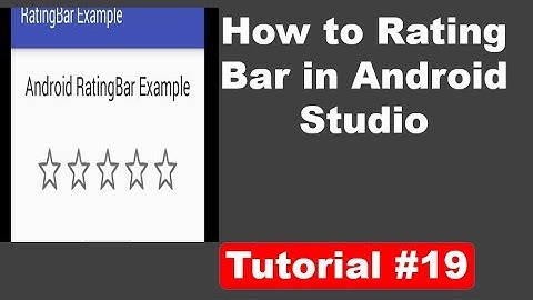 How to create Ratingbar in hindi
