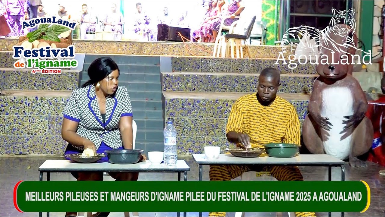 Concours du meilleur mangeur et pileur d'igname pilée,  AGOUA Sowada conserve son titre de champion