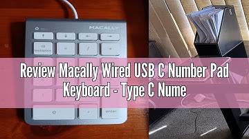 Review Macally Wired USB C Number Pad Keyboard - Type C Numeric Keypad for Laptop, Apple Mac iMac Ma