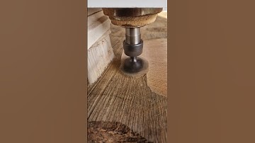 Surfacing Live Edge Oak Slab - Slow Motion #shorts #woodworking #satisfying #asmr