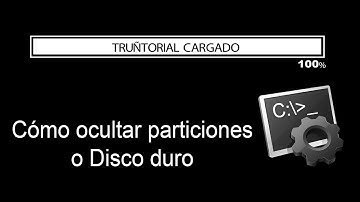 Cómo ocultar particiones o Disco duro - CMD