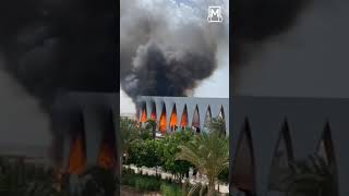 حريق هائل في موقع افتتاح مهرجان الجونة السينمائي