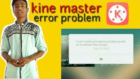 how to video exporting error occurred problem in kinemaster || kinemaster video export error problem