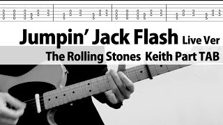 Video thumbnail of "【TAB】Jumpin’ Jack Flash Keith Part. Guitar Cover The Rolling Stones Tutorial"