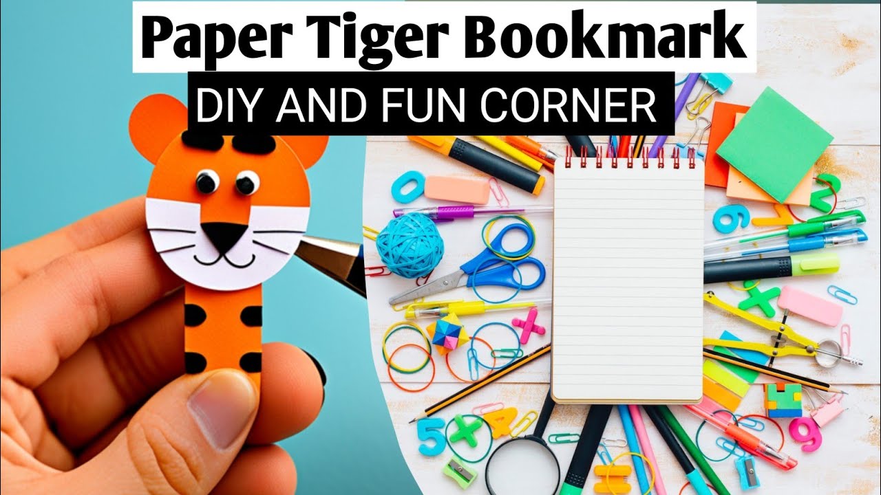 Paper tiger bookmarks cute bookmarks 