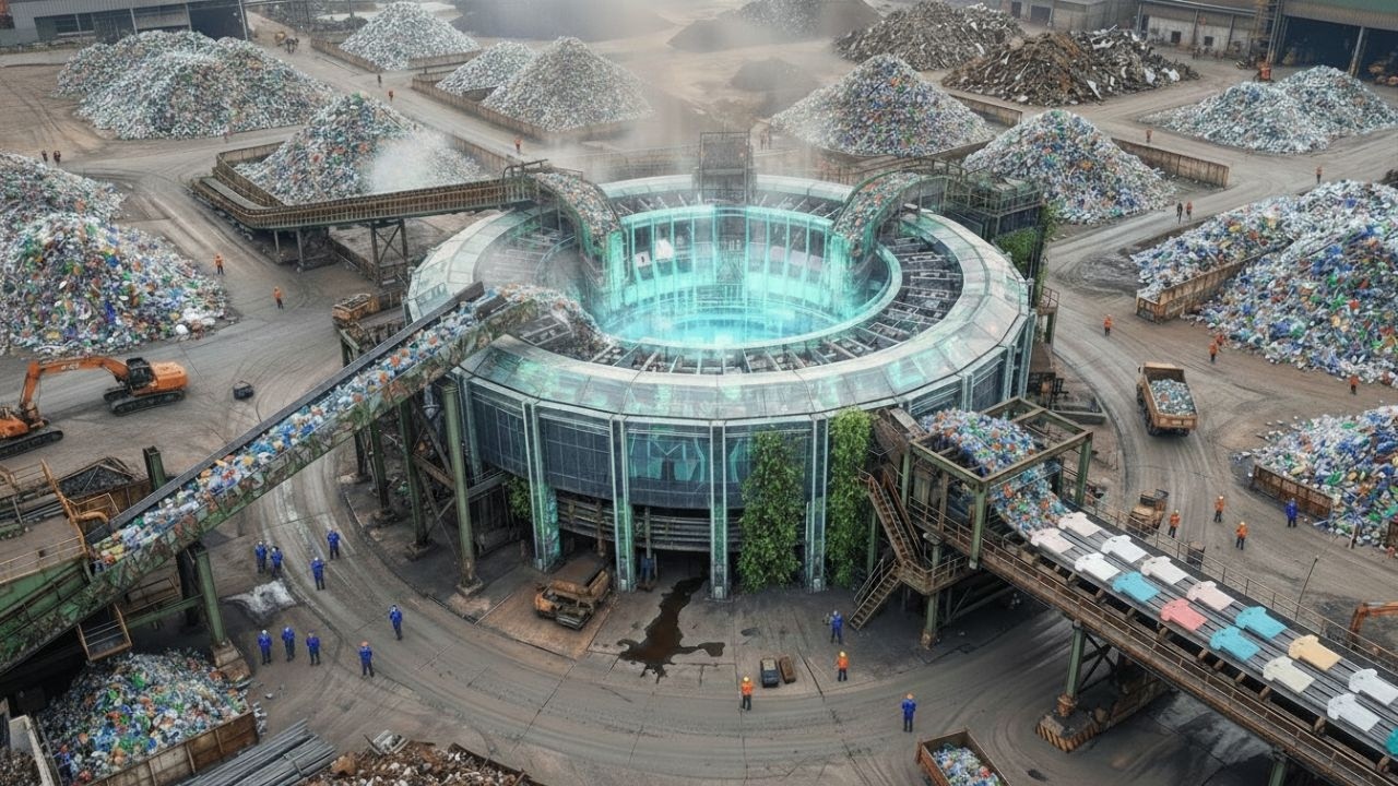 Inside a Modern American Plastic Recycling Factory – From Waste Bottles to Fancy T-Shirts