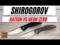 Shirogorov Hation Zero VS Neon Zero Pocketknife. Fablades Comparison Review