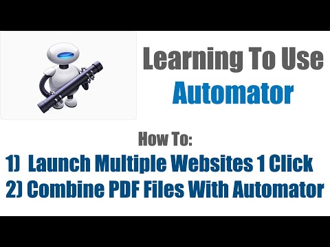 Learning Automator - Opening Multiple Safari Websites with 1 Click And Merging PDF Files