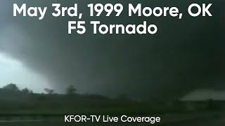 May 3, 1999 Moore, OK F5 Tornado (KFOR-TV Live Coverage)