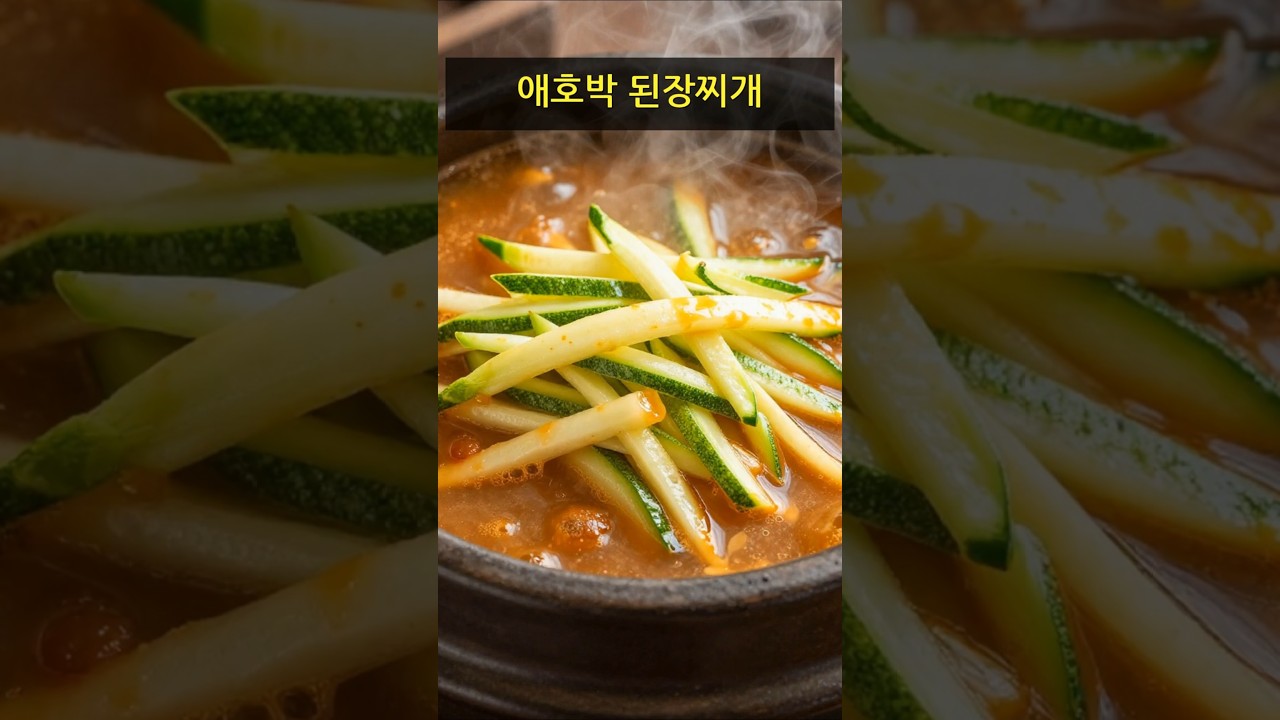 애호박 된장찌개 레시피 레시피 숏폼 썸네일