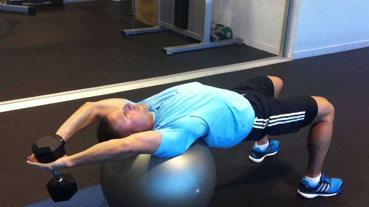 Swiss Ball DB Pullovers YouTube