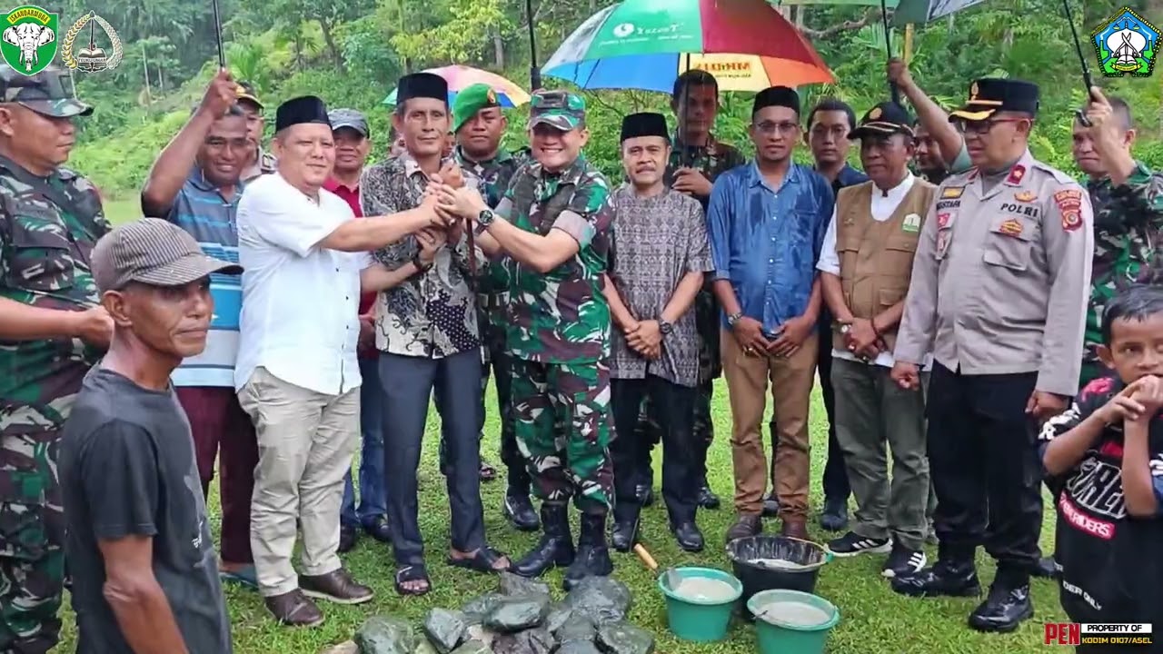 Groundbreaking KDKMP di Wil Aceh Selatan #tni #tnidihatirakyat #kopresimerahputih