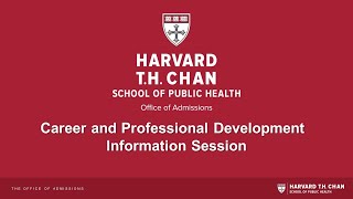Career and Professional Development Information Session