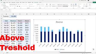 Excel Bar Chart Trick: Automatically Change Colors Above a Threshold! 🤯