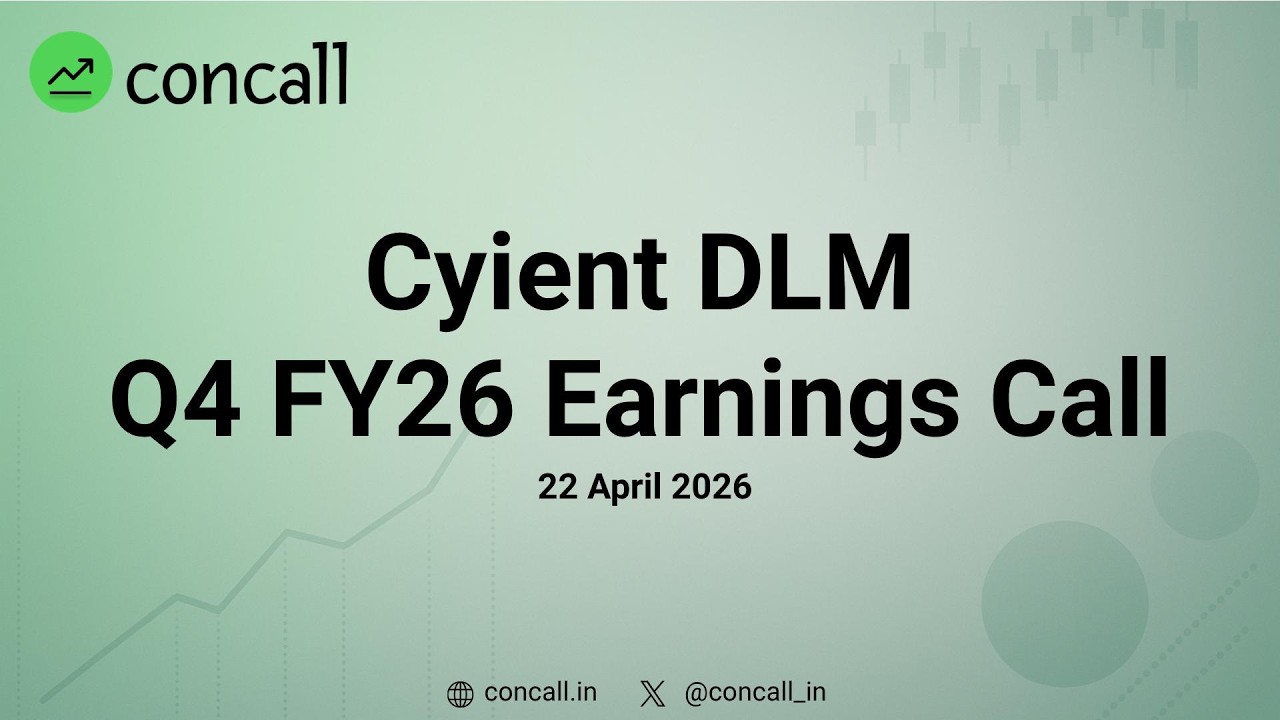 Cyient DLM Ltd Q4 FY26 Earnings Conference Call | Concall.in - YouTube
