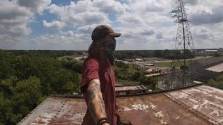 Climbing a train bridge from 1944
