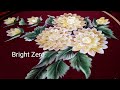 Freehand Painting | A beautiful flowers design on fabric | fabric painting on clothes |