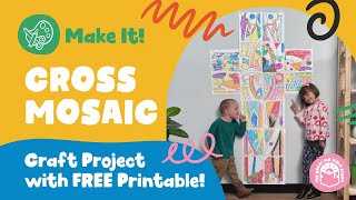GIANT Cross Coloring Page Mosaic - Fun Craft Project for Kids with FREE Printable Download screenshot 5