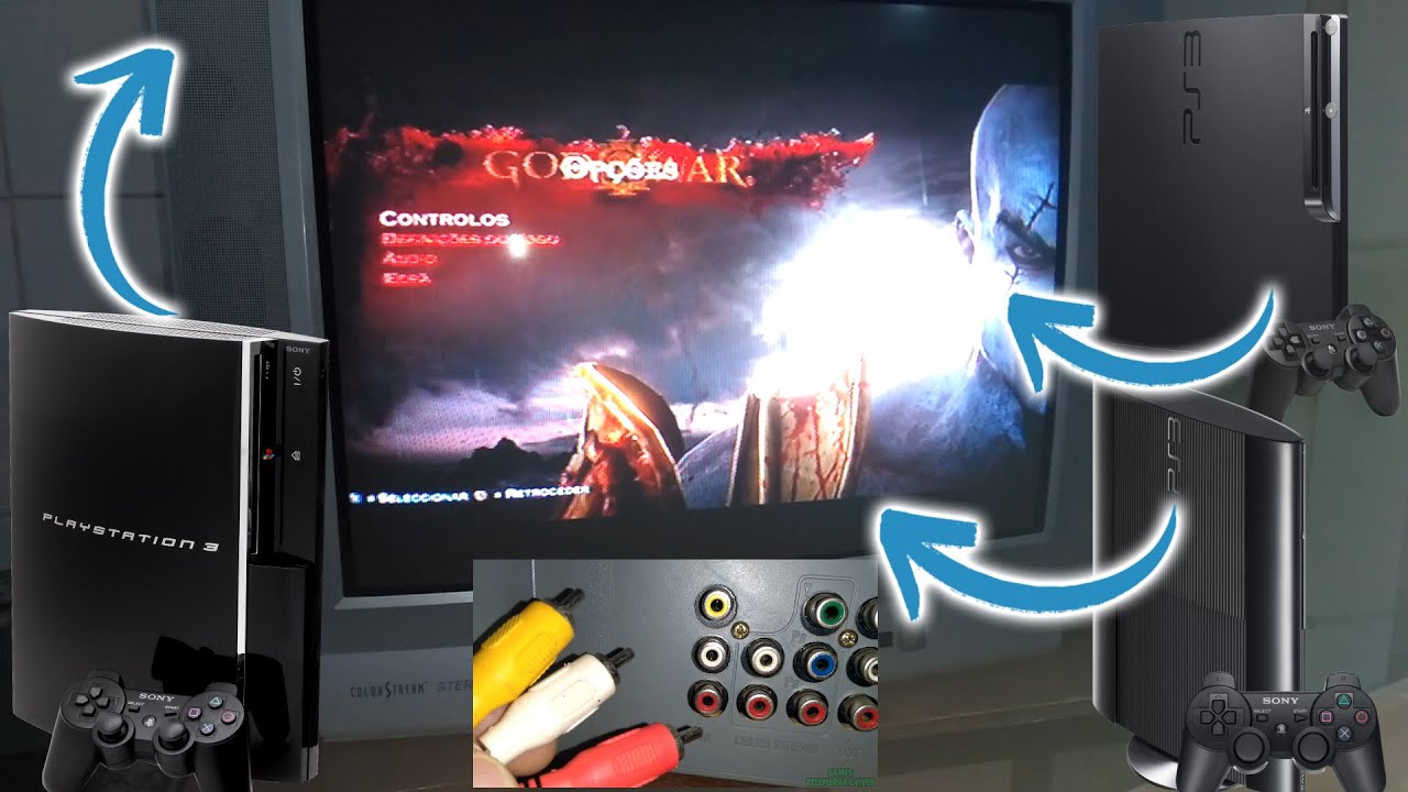 Como instalar playstation 3 na tv antiga ( Fácil ) COMO LIGAR O PS3 NA TV DE TUBO YouTube
